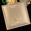 Elegant Letter Moon Stainless Steel Copper Plating Inlay Zircon 14k Gold Plated 18k Gold Plated Silver Plated Pendant Necklace