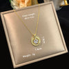 Elegant Letter Moon Stainless Steel Copper Plating Inlay Zircon 14k Gold Plated 18k Gold Plated Silver Plated Pendant Necklace