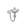 Elegant Cute Vacation Wings Butterfly Stainless Steel Copper White Gold Plated Rhinestones Zircon Nose Ring Nose Studs In Bulk