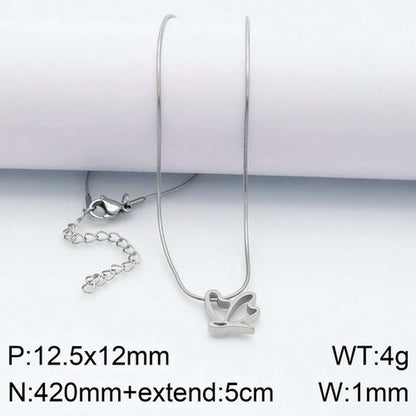 Wholesale Simple Style Classic Style Solid Color Stainless Steel Titanium Steel Plating Gold Plated Pendant Necklace