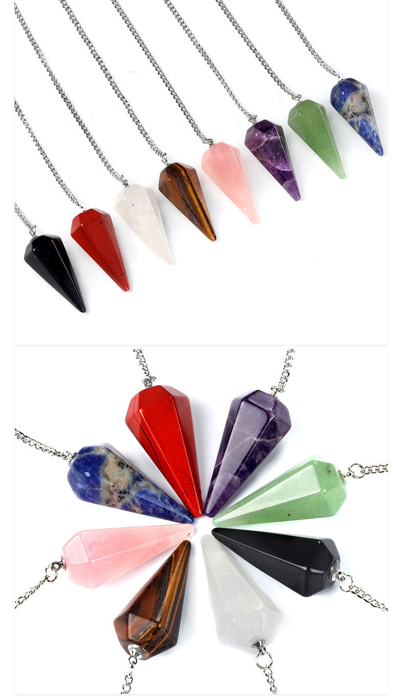 Simple Style Solid Color Artificial Gemstones Copper Pendant Necklace