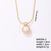 Simple Style Crown Stainless Steel Copper Plating Inlay Pearl Zircon Gold Plated Pendant Necklace