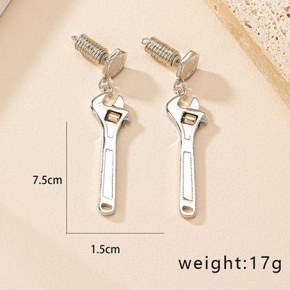 1 Pair Hip-hop Punk Streetwear Wrench Plating Alloy Drop Earrings