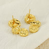 1 Pair Simple Style Commute Solid Color Plating Stainless Steel 18k Gold Plated Ear Studs