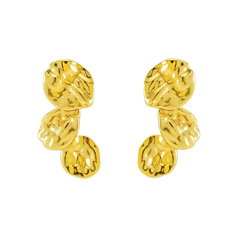 1 Pair Simple Style Commute Solid Color Plating Stainless Steel 18k Gold Plated Ear Studs