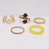 Ig Style Simple Style Heart Shape Alloy Resin Plating Gold Plated Women's Rings