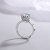 Simple Style Solid Color Copper Plating Inlay Zircon White Gold Plated Open Rings