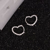 1 Pair Simple Style Heart Shape Copper Earrings