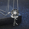 Lady Flower Alloy Glass Copper Plating Inlay Artificial Rhinestones Women's Sweater Chain