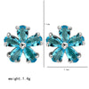 1 Pair Simple Style Flower Plating Inlay Copper Zircon White Gold Plated Ear Studs