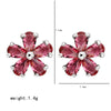 1 Pair Simple Style Flower Plating Inlay Copper Zircon White Gold Plated Ear Studs