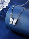 Simple Style Butterfly Copper Plating Inlay Shell 18k Gold Plated Rose Gold Plated White Gold Plated Necklace