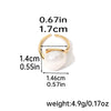 Elegant Original Design Korean Style Round Copper Inlay Freshwater Pearl 18k Gold Plated Open Rings