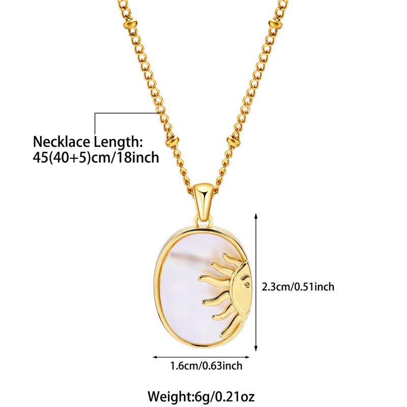 Elegant Simple Style Square Stainless Steel Beaded Plating 18k Gold Plated Pendant Necklace