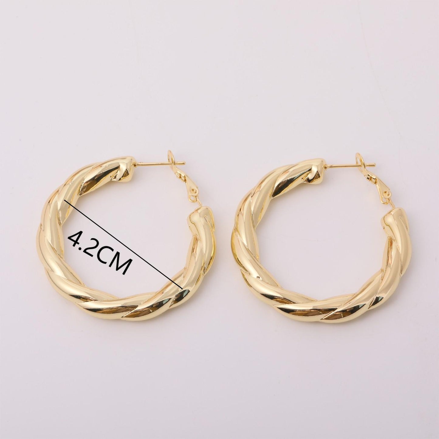 1 Pair Simple Style Round Plating Stainless Steel 18k Gold Plated Earrings