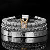 Glam Crown Stainless Steel Plating Inlay Zircon Bangle