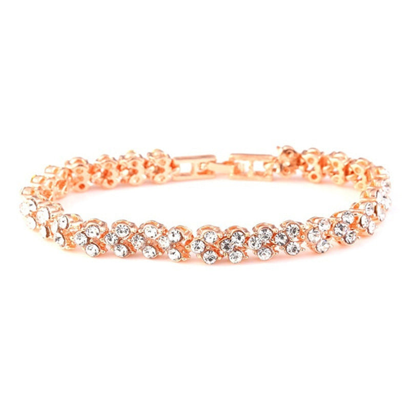 Simple Style Heart Shape Artificial Crystal Alloy Wholesale Bracelets