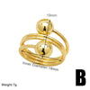 Simple Style Solid Color Copper Plating 18k Gold Plated Open Rings