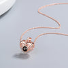 Simple Style Heart Shape Copper Inlay Zircon Pendant Necklace