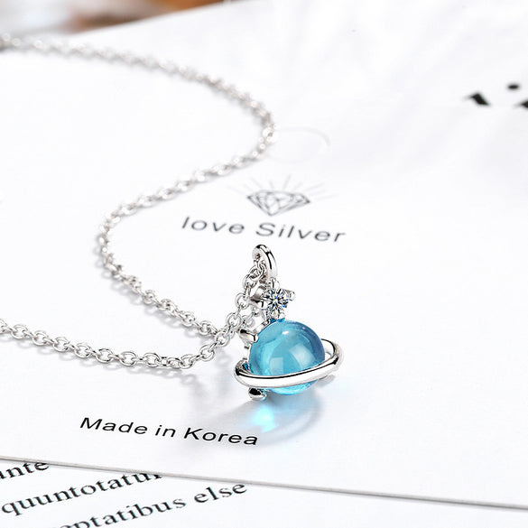 Basic Star Copper Inlay Zircon Pendant Necklace