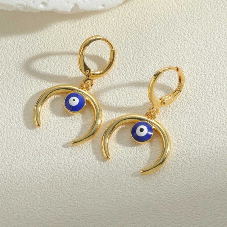 1 Pair Vintage Style Simple Style Sun Plating Inlay Copper Zircon 14k Gold Plated Drop Earrings