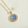 Vintage Style Simple Style Devil's Eye Copper Plating Inlay Zircon 14k Gold Plated Pendant Necklace