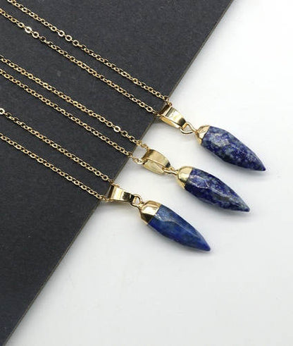 Simple Style Chili Natural Stone Polishing Pendant Necklace