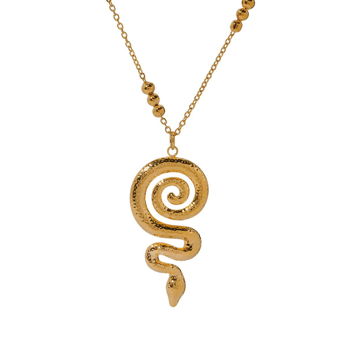 Simple Style Commute Snake Stainless Steel Plating 18k Gold Plated Pendant Necklace