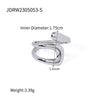 Ig Style Simple Style Irregular Solid Color Stainless Steel Plating 18k Gold Plated Open Rings