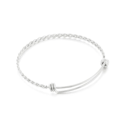 Simple Style Round Stainless Steel Plating Bangle