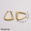 1 Pair Casual Classic Style U Shape Geometric Twist Plating Stainless Steel Gold Plated Earrings