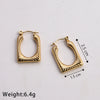 1 Pair Casual Classic Style U Shape Geometric Twist Plating Stainless Steel Gold Plated Earrings