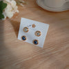 Wholesale Jewelry Simple Style Round Devil's Eye Alloy Plating Inlay Ear Studs