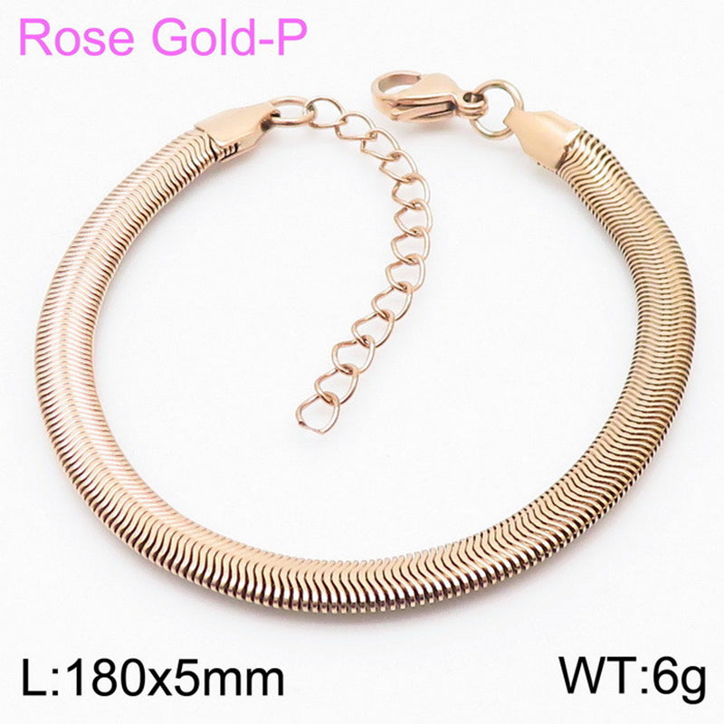 Streetwear Solid Color Titanium Steel Plating Chain Necklace