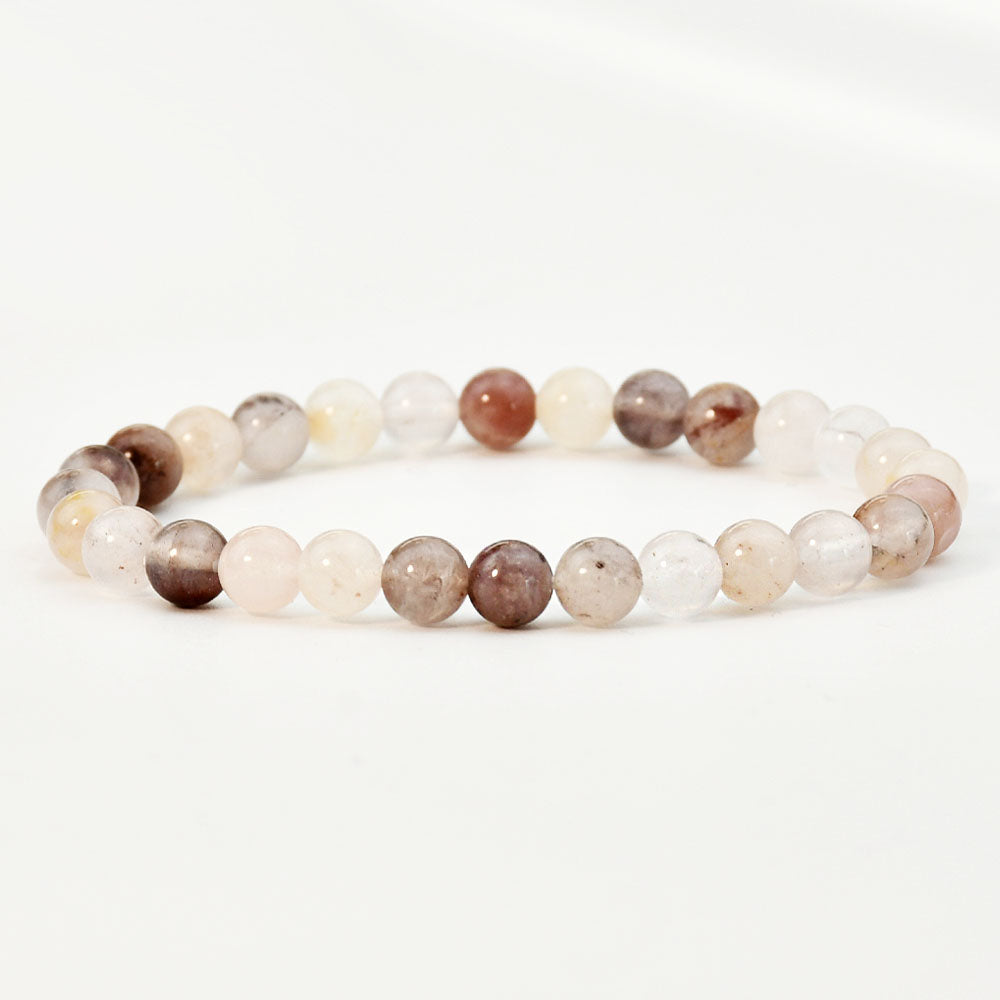 Basic Round Natural Stone Beaded Handmade Bracelets