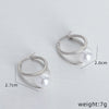 1 Pair Ig Style Simple Style Solid Color Plating Inlay Titanium Steel Pearl 18k Gold Plated Earrings