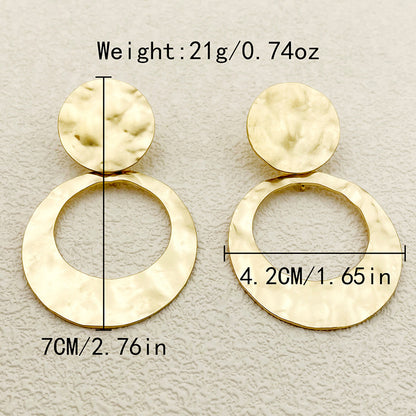 1 Pair Vacation Modern Style Classic Style Solid Color Plating Stainless Steel Gold Plated Drop Earrings