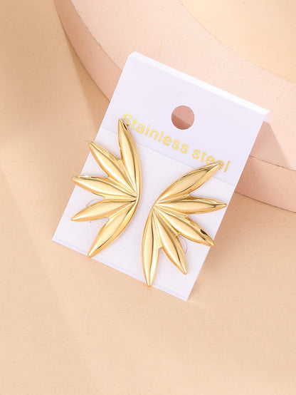 1 Pair Simple Style Classic Style Solid Color Plating Stainless Steel 18K Gold Plated Ear Studs