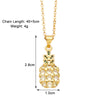 Simple Style Cherry Pineapple Copper Plating Inlay Zircon 18k Gold Plated Necklace