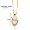 Simple Style Cherry Pineapple Copper Plating Inlay Zircon 18k Gold Plated Necklace