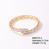 Elegant Luxurious Simple Style Geometric Copper Plating Inlay Zircon Bangle