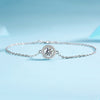 Elegant Classic Style Round Sterling Silver Plating Inlay Moissanite 18k Gold Plated Bracelets