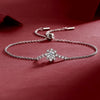 Elegant Classic Style Snowflake Sterling Silver Plating Inlay Moissanite 18k Gold Plated Bracelets