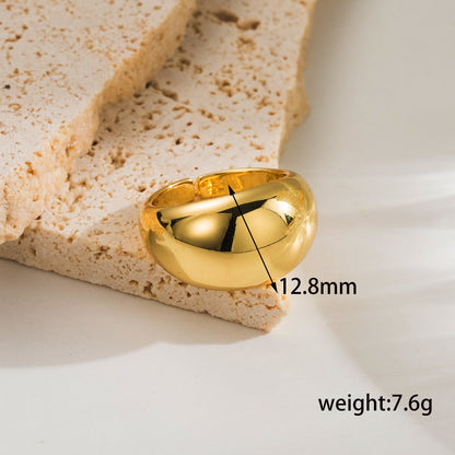 Ig Style Simple Style Geometric Copper Plating 18k Gold Plated Open Rings