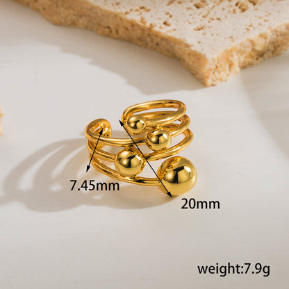 Ig Style Simple Style Geometric Copper Plating 18k Gold Plated Open Rings