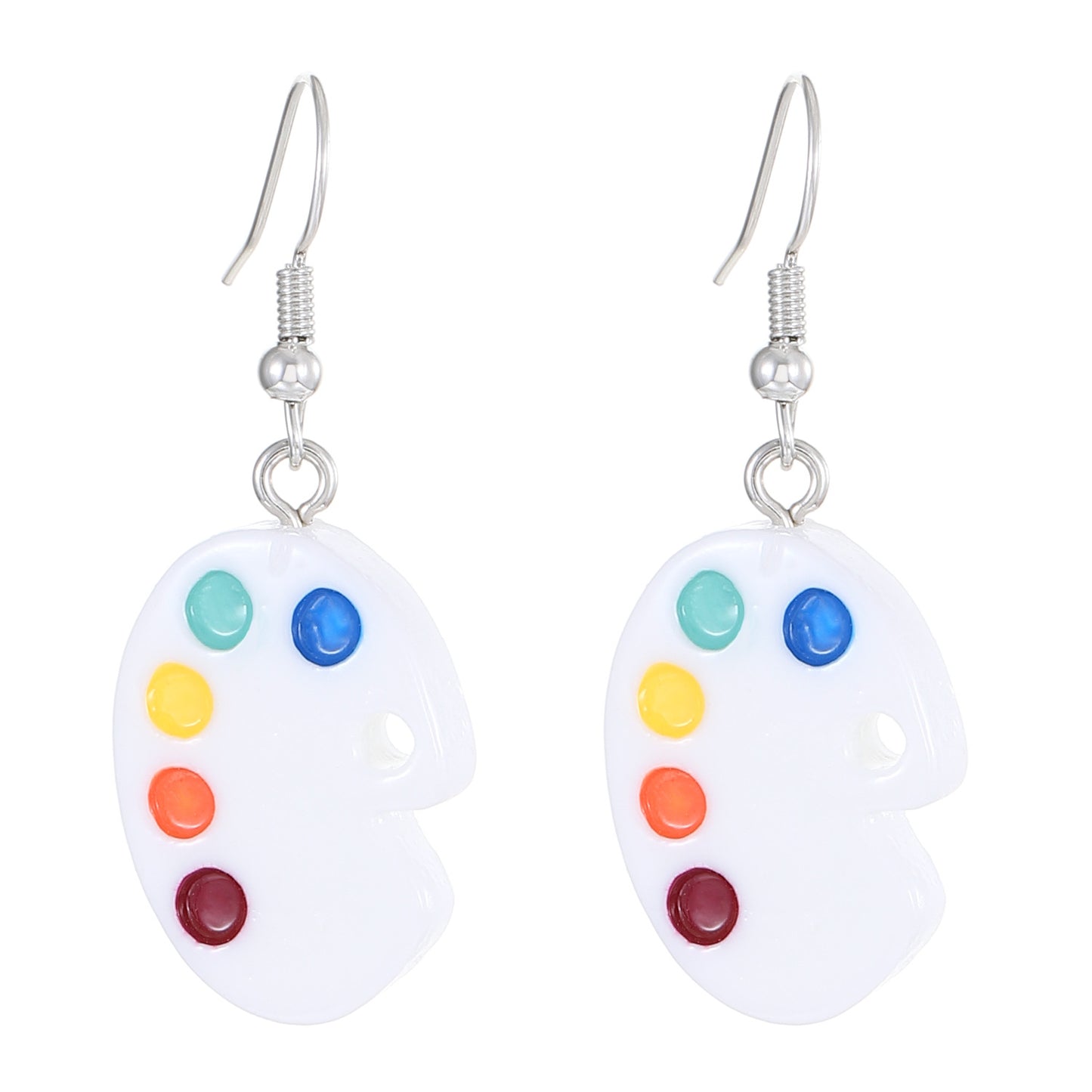 1 Pair Cute Saturday Plastic Resin Drop Earrings