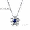 Sterling Silver Simple Style Classic Style Flower Inlay Zircon Necklace