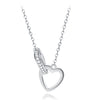 Simple Style Heart Shape Sterling Silver Plating Inlay Zircon Pendant Necklace