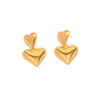 1 Pair Sweet Heart Shape Plating Stainless Steel Drop Earrings