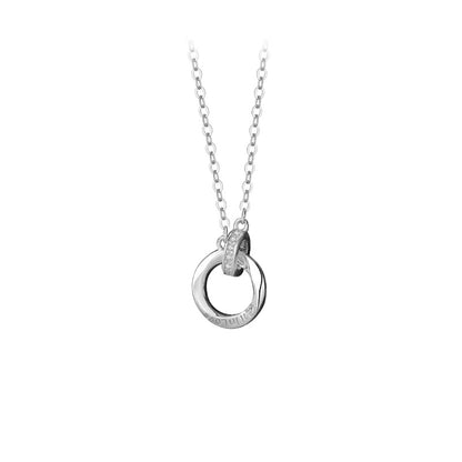 Simple Style Heart Shape Sterling Silver Plating Inlay Zircon Pendant Necklace